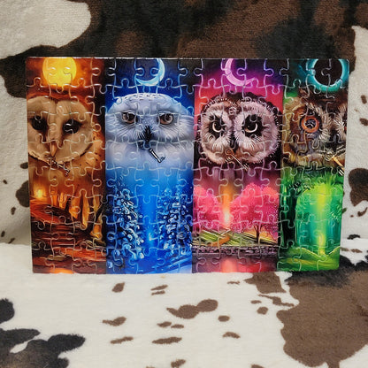Owl Moon 120 Piece Handmade Jigsaw Puzzle