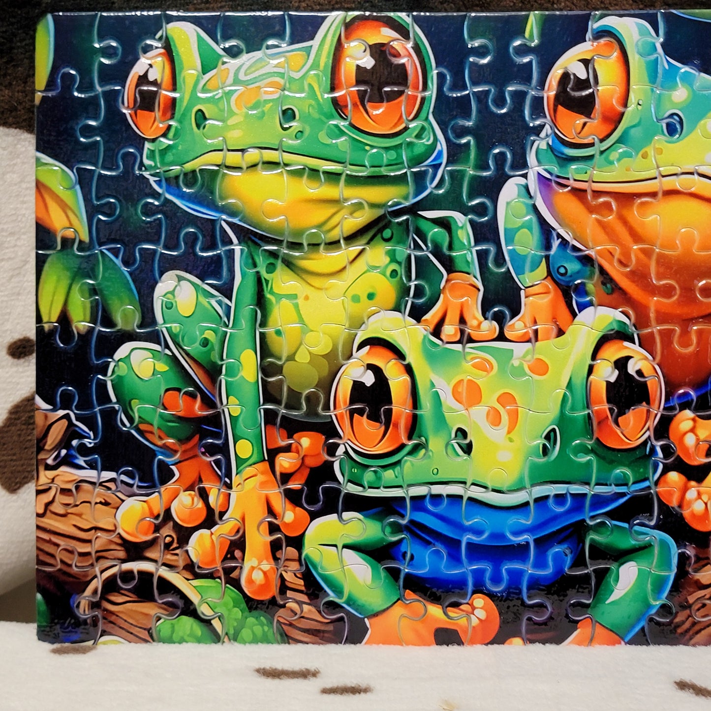Tree Frogs 120 PC Handmade Jigsaw Puzzle