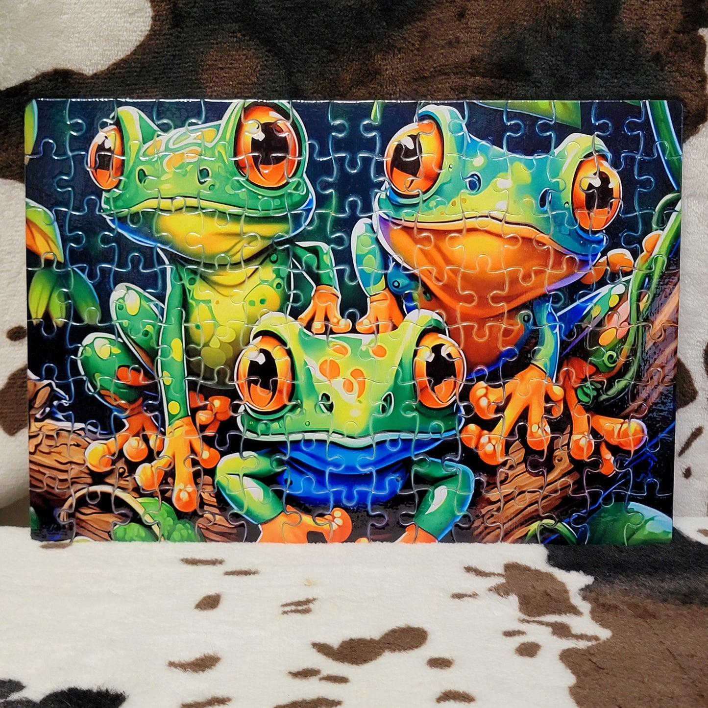 Tree Frogs 120 PC Handmade Jigsaw Puzzle