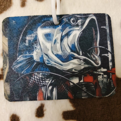 Fish Flag Unscented Car Air Freshener