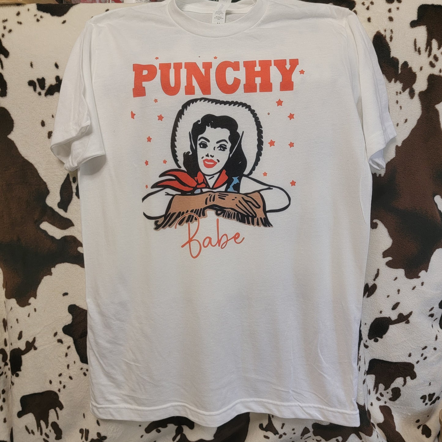 Punchy Babe Cowgirl Western Graphic Tee Shirt