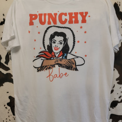 Punchy Babe Cowgirl Western Graphic Tee Shirt