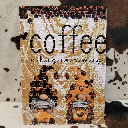 Coffee Gnomes 120 PC Handmade Jigsaw Puzzle