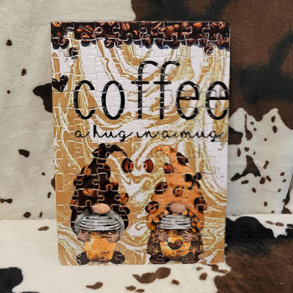 Coffee Gnomes 120 PC Handmade Jigsaw Puzzle