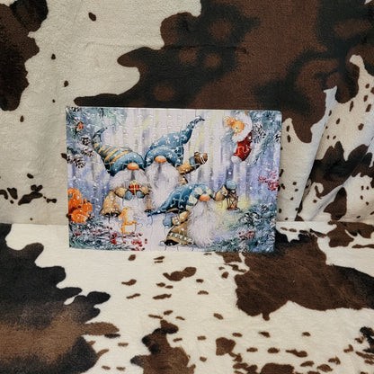 Gnomes Winter 120 Piece Handmade Jigsaw Puzzle