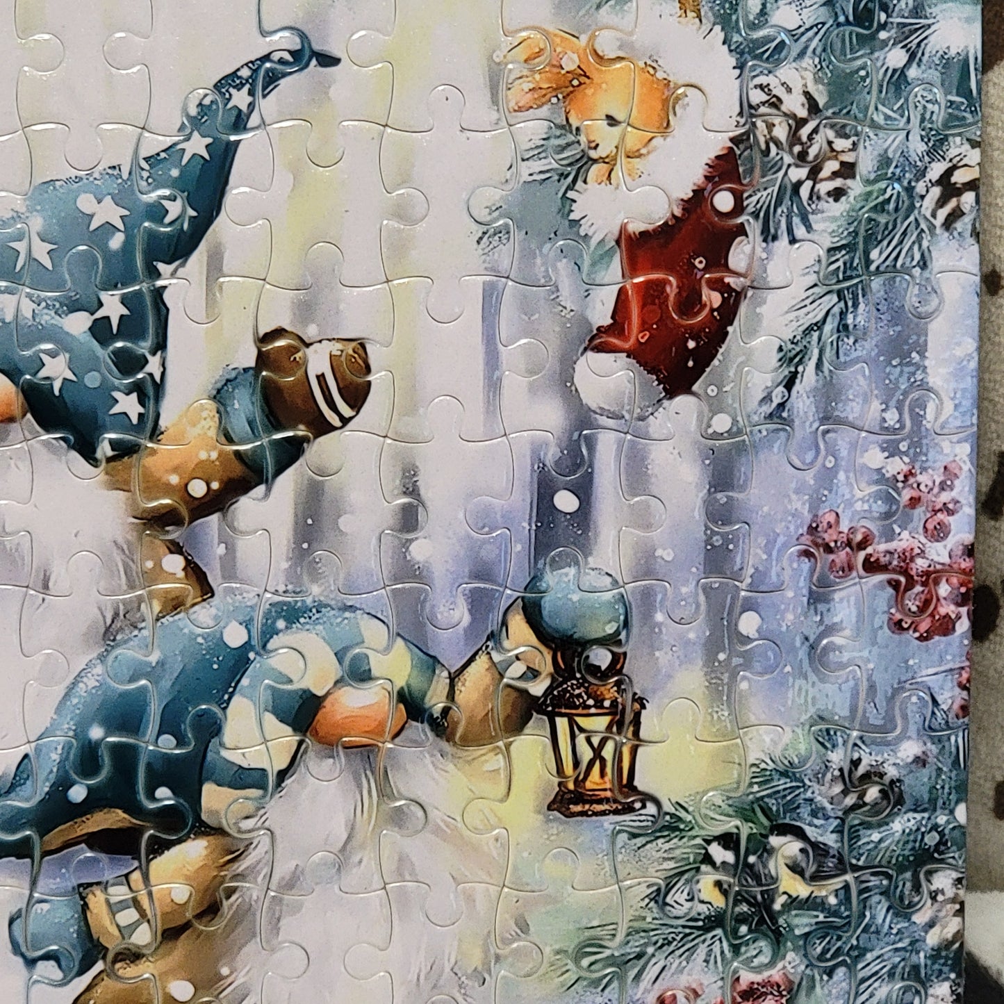 Gnomes Winter 120 Piece Handmade Jigsaw Puzzle