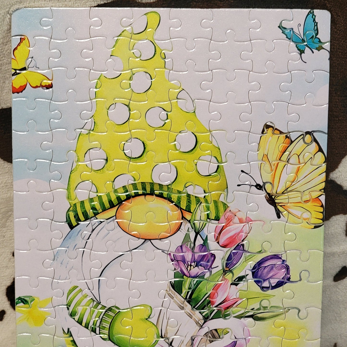 Spring Gnome 120 Piece Handmade Jigsaw Puzzle