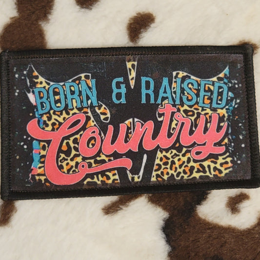 Born and Raised Country Hat Patch