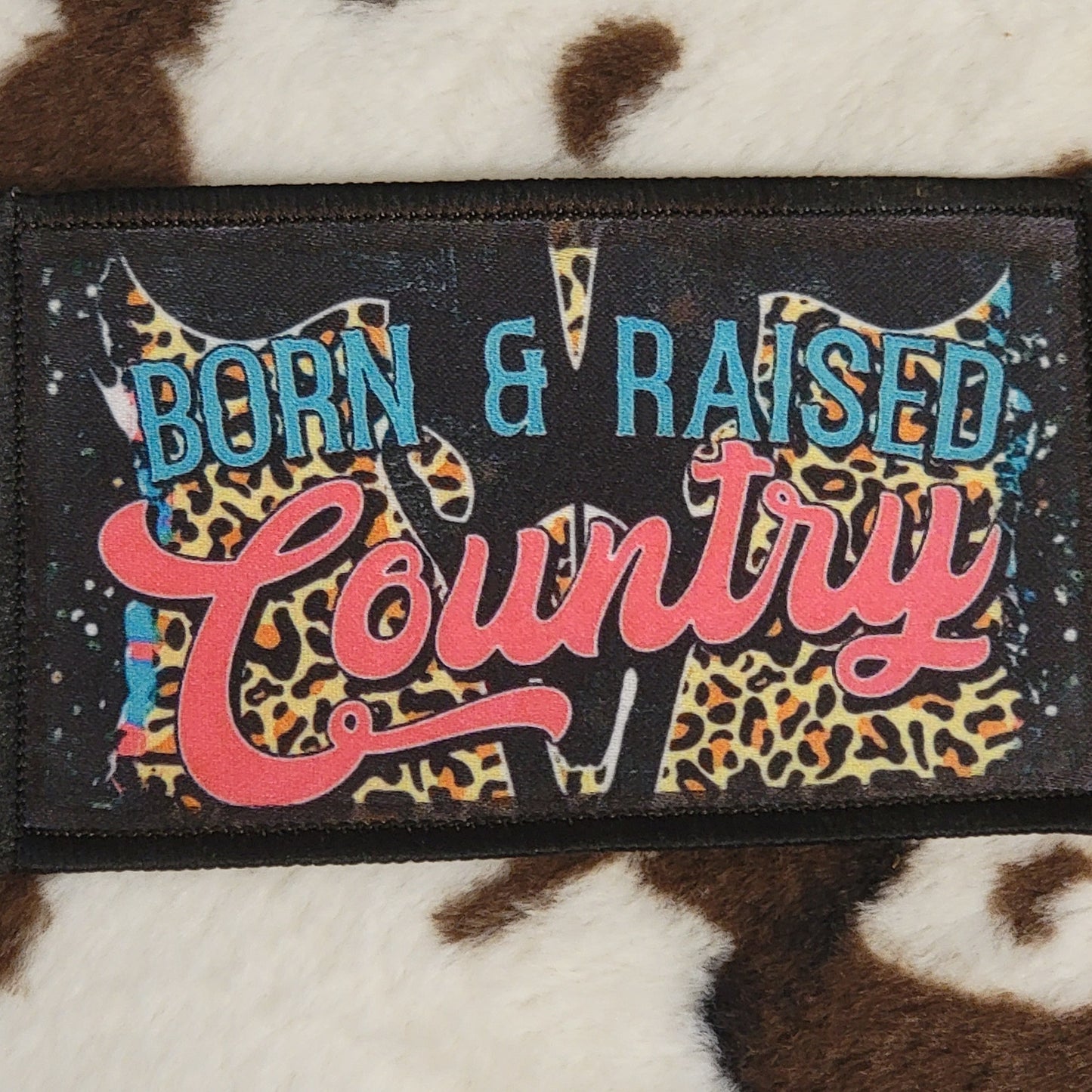 Born and Raised Country Hat Patch