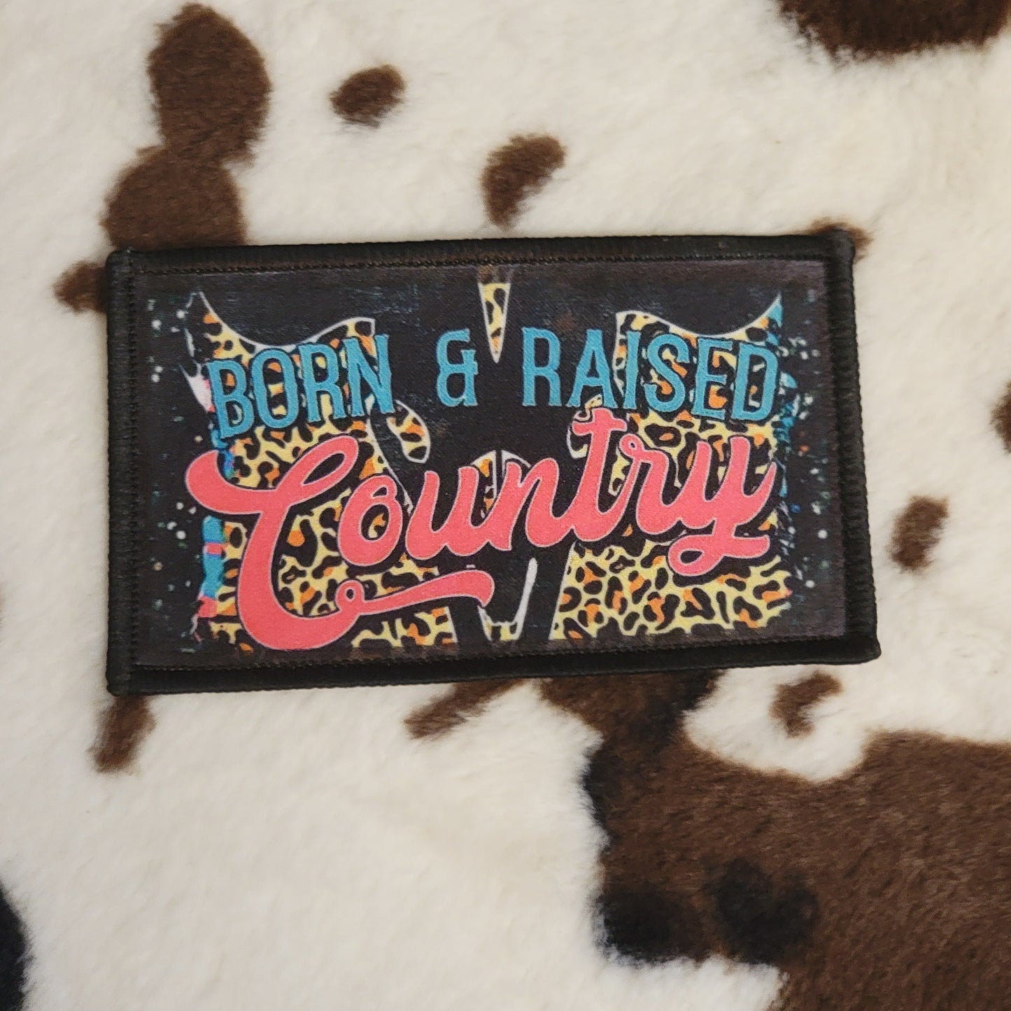Born and Raised Country Hat Patch
