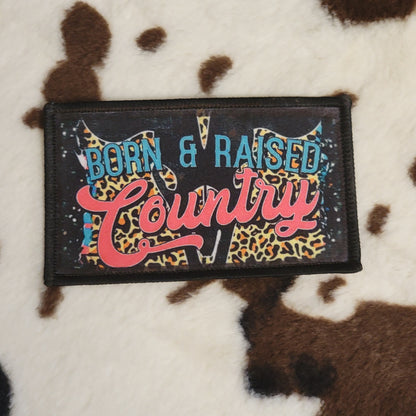 Born and Raised Country Hat Patch
