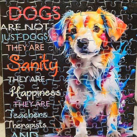 Dog Best Friend Quote 120 Piece Handmade Jigsaw Puzzle