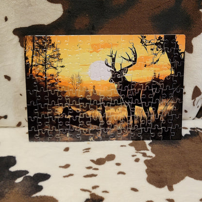 Deer Wilderness 120 PC Handmade Jigsaw Puzzle