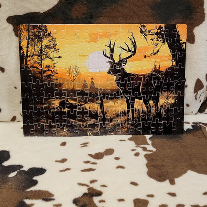 Deer Wilderness 120 PC Handmade Jigsaw Puzzle