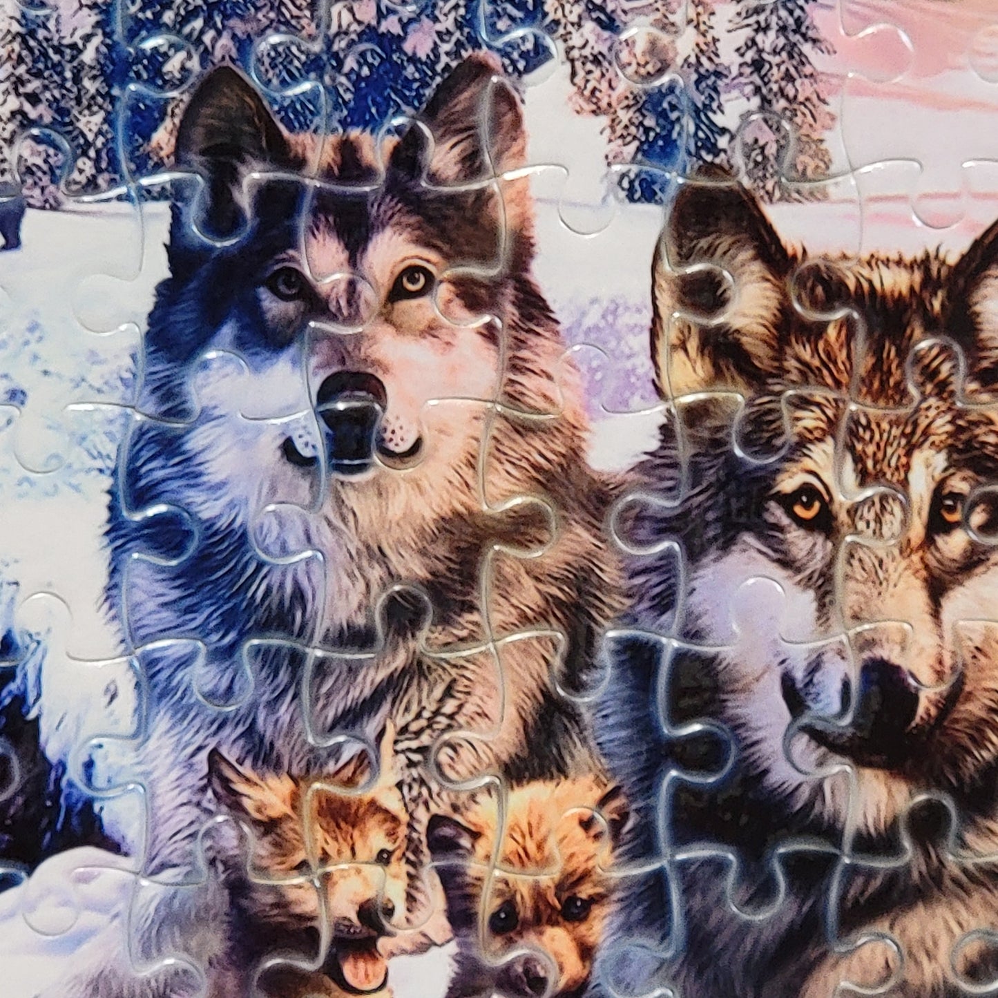 Wolf Pack Snowy 120 PC Handmade Jigsaw Puzzle