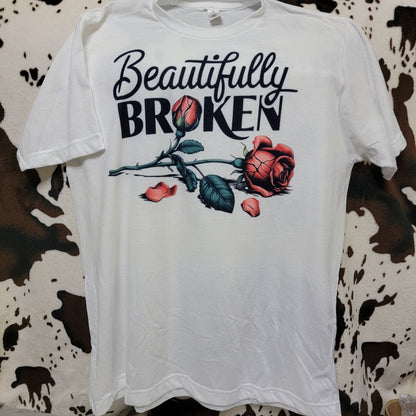 Beautifully Broken Rose Floral Tee Shirt