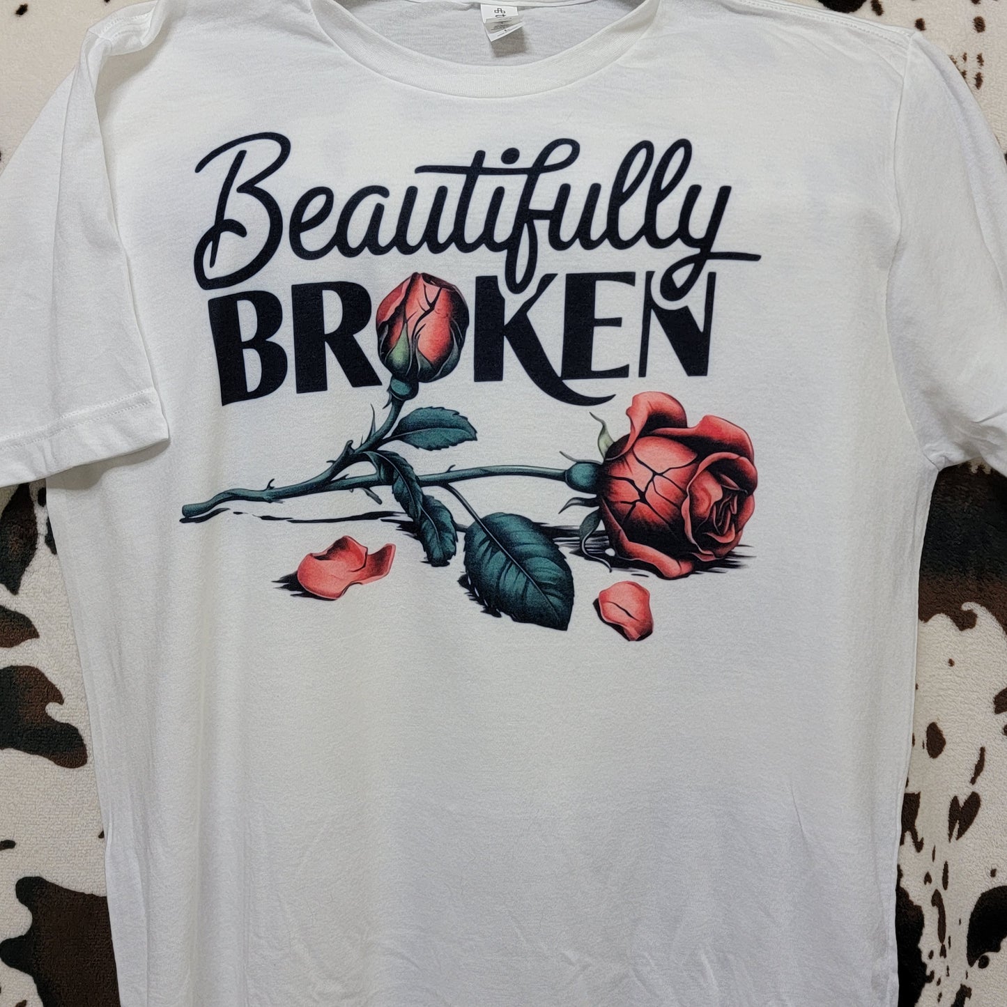 Beautifully Broken Rose Floral Tee Shirt
