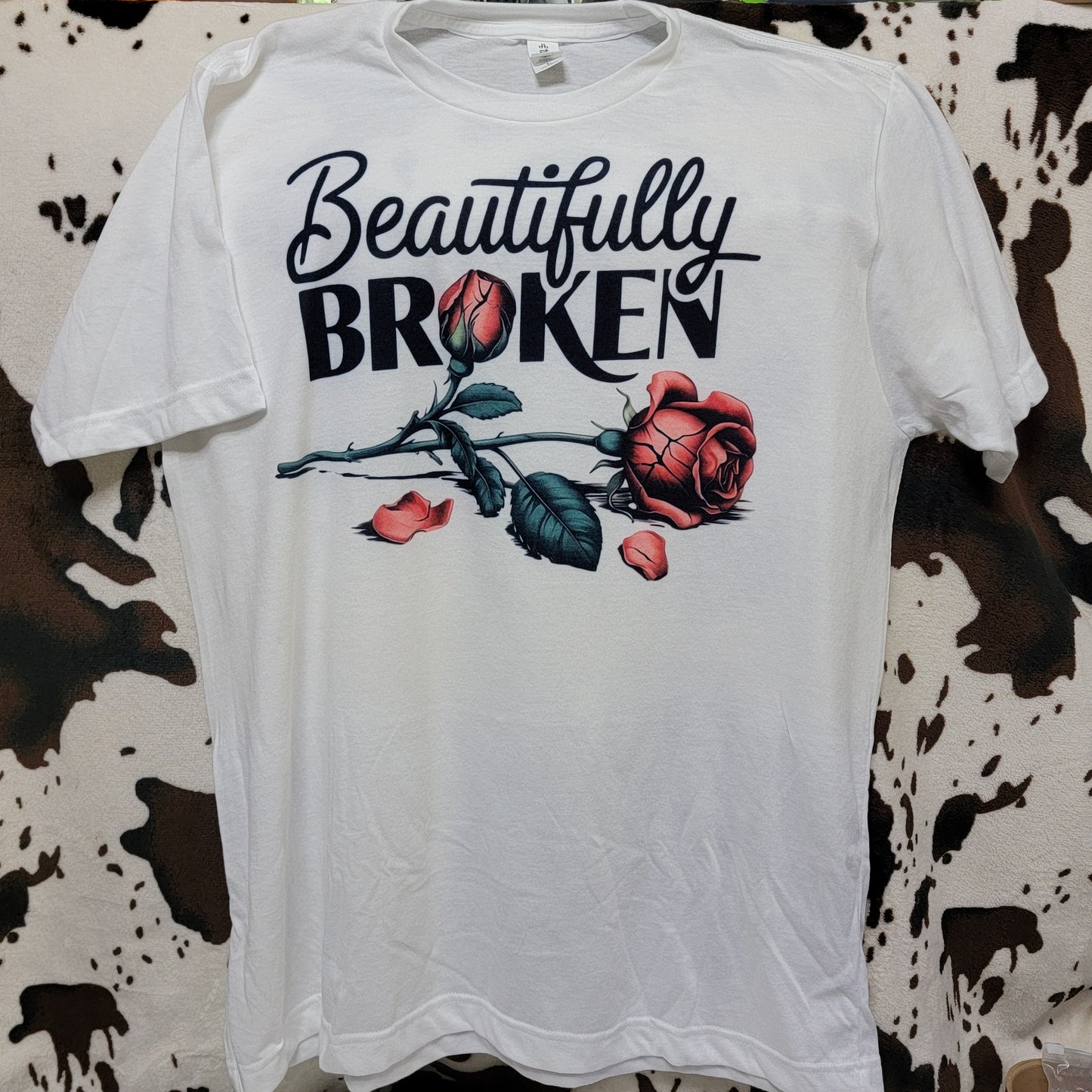 Beautifully Broken Rose Floral Tee Shirt