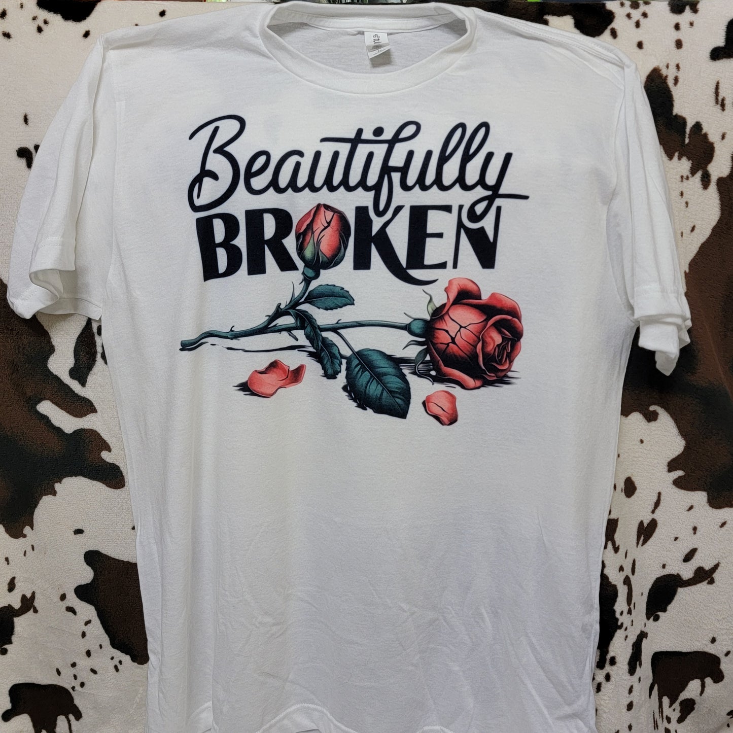 Beautifully Broken Rose Floral Tee Shirt
