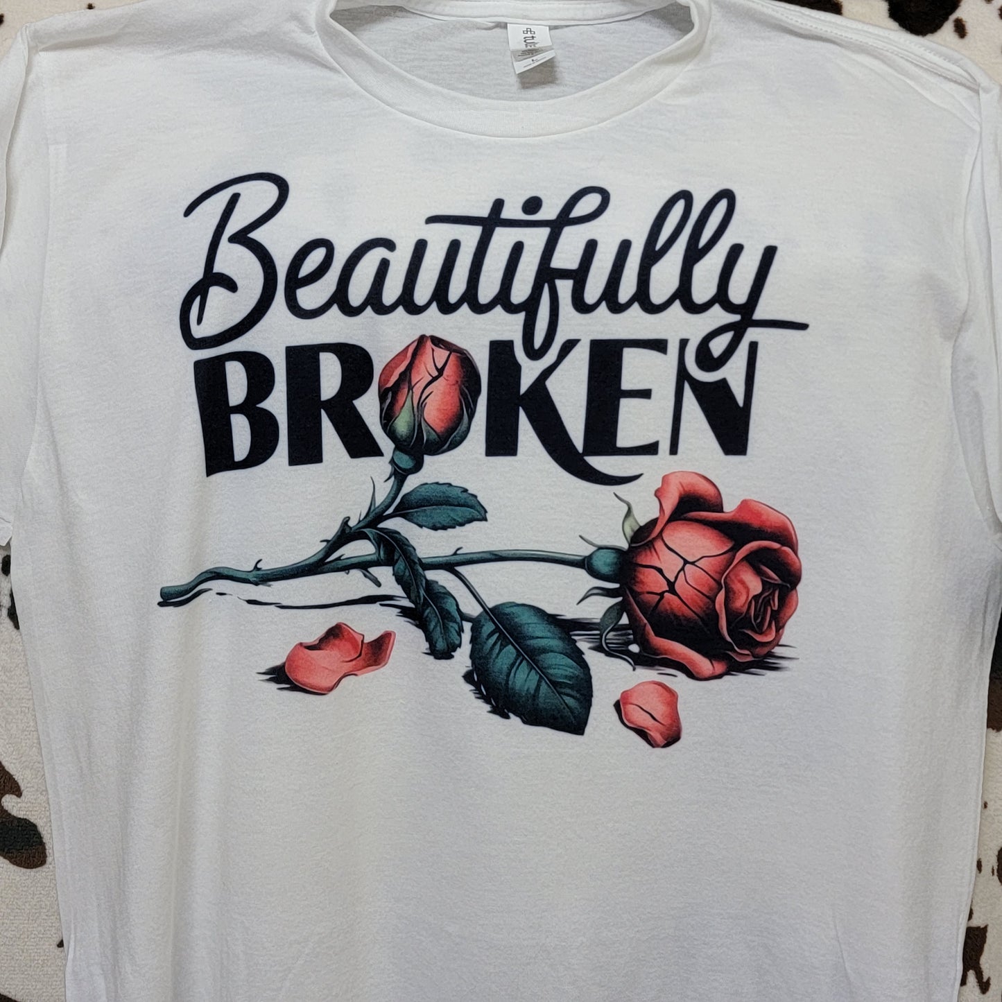 Beautifully Broken Rose Floral Tee Shirt