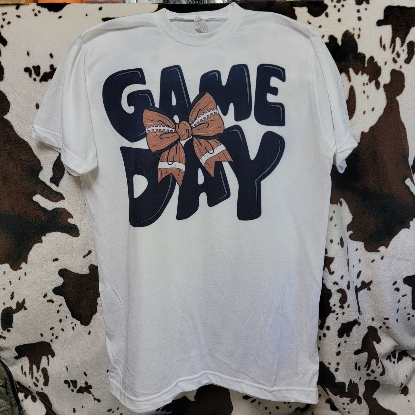 Game Day Football White Graphic T-Shirt