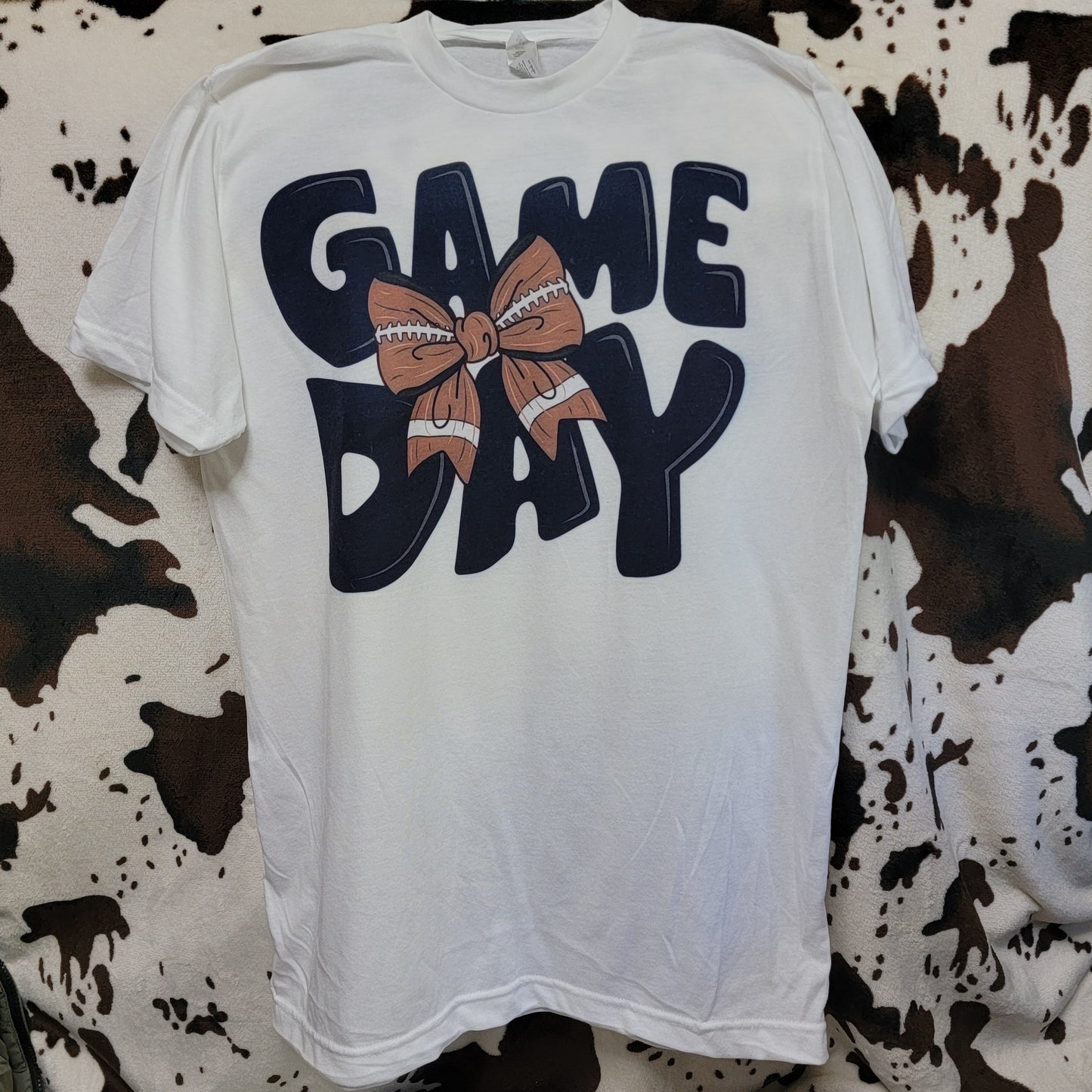 Game Day Football White Graphic T-Shirt