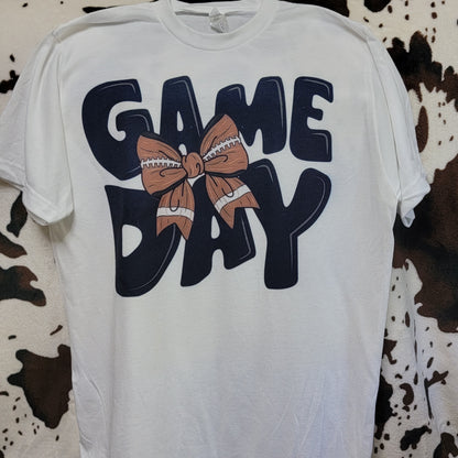 Game Day Football White Graphic T-Shirt