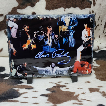 Elvis Presley Photo Rock Slate