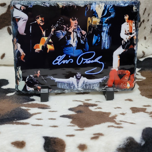 Elvis Presley Photo Rock Slate