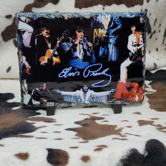 Elvis Presley Photo Rock Slate