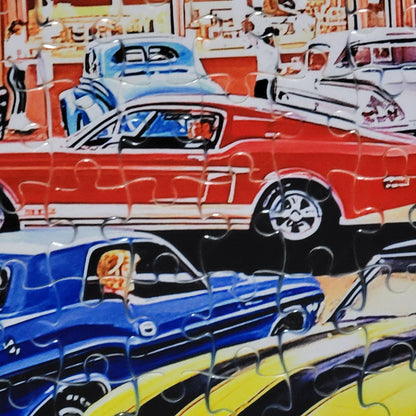Vintage Cars Handmade Jigsaw Puzzle