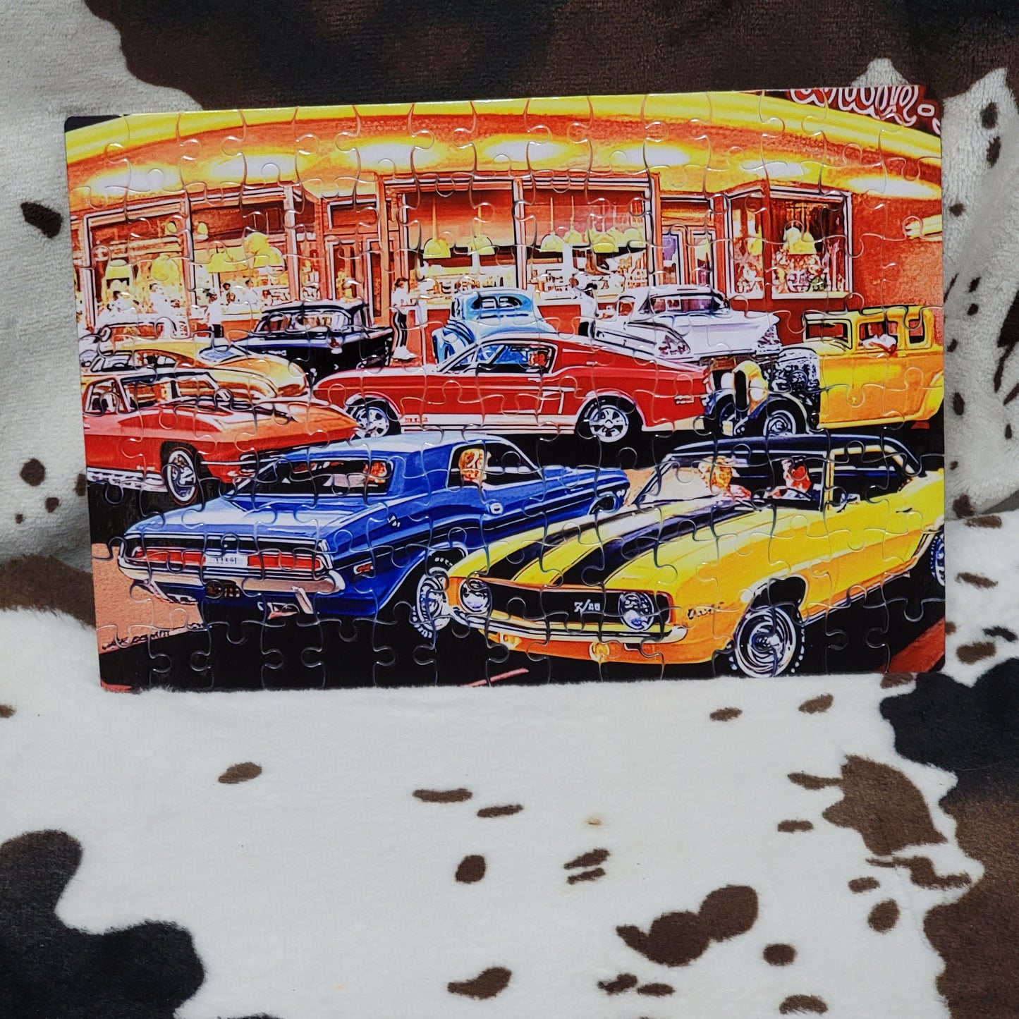 Vintage Cars Handmade Jigsaw Puzzle