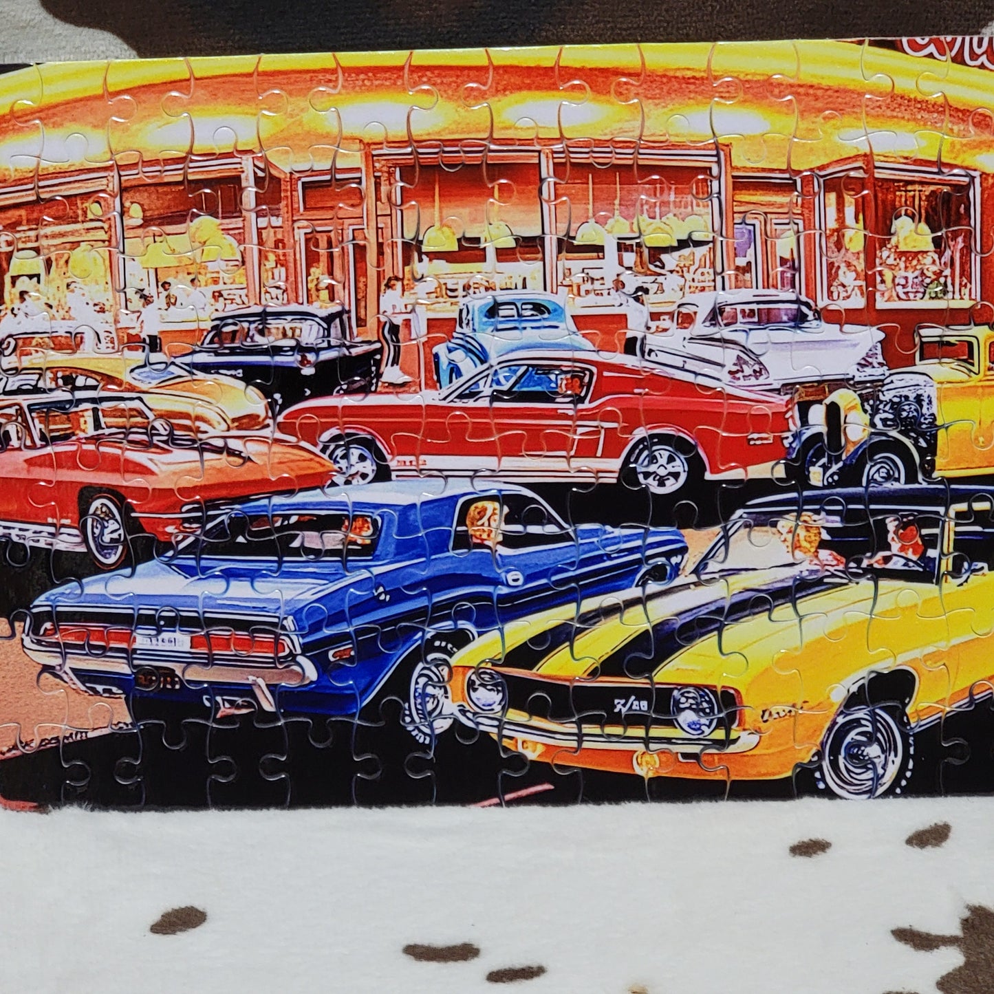 Vintage Cars Handmade Jigsaw Puzzle