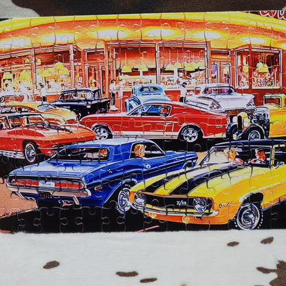 Vintage Cars Handmade Jigsaw Puzzle