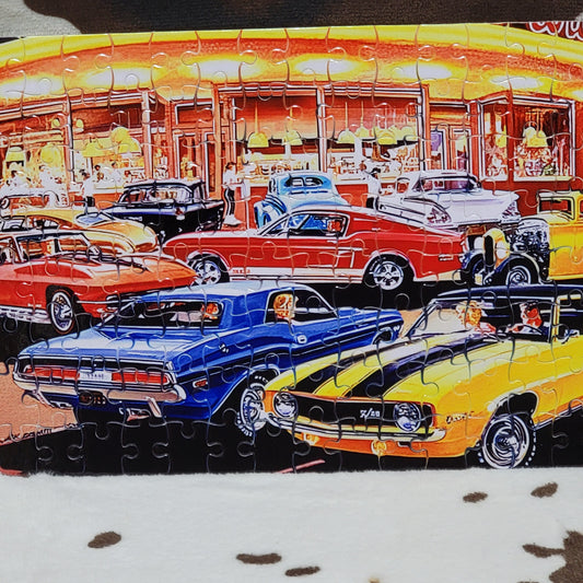 Vintage Cars Handmade Jigsaw Puzzle