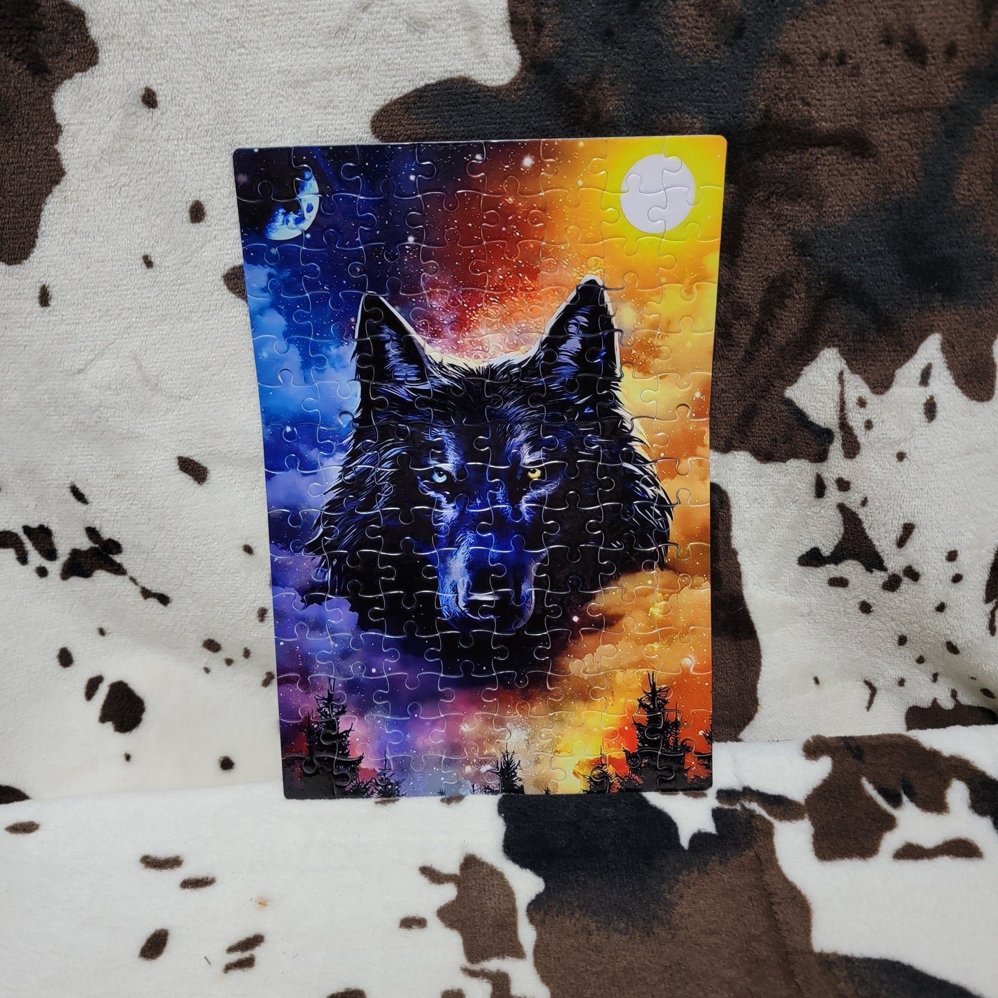 Wolf Day and Night 120 Piece Handmade Jigsaw Puzzle