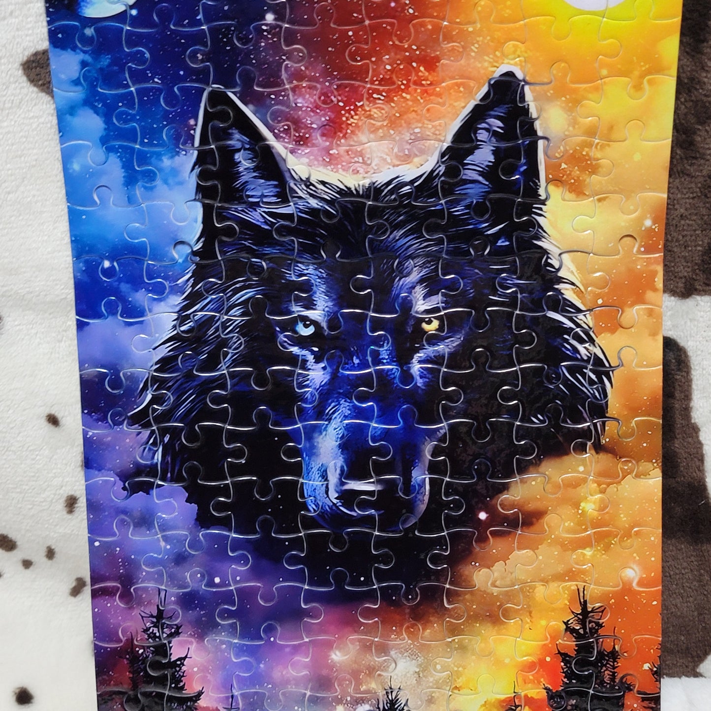 Wolf Day and Night 120 Piece Handmade Jigsaw Puzzle