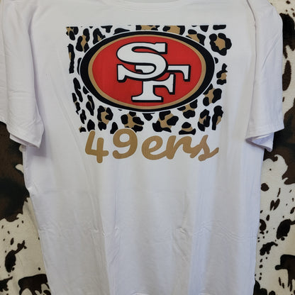 49ers Football White Graphic T-Shirt