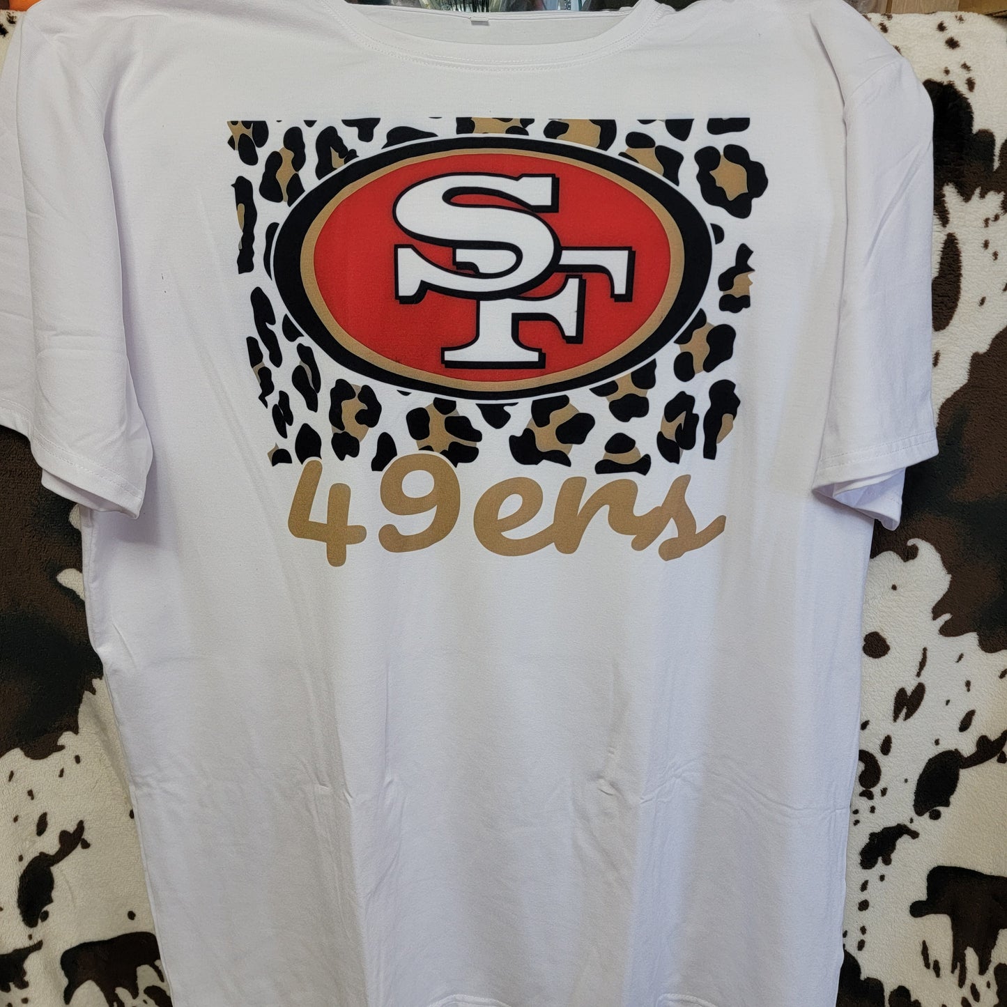 49ers Football White Graphic T-Shirt