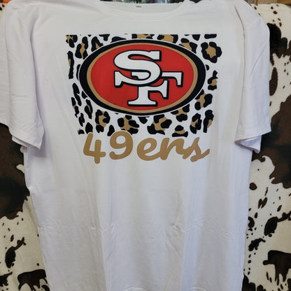 49ers Football White Graphic T-Shirt