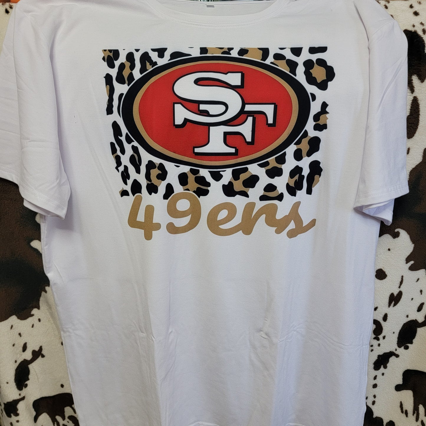 49ers Football White Graphic T-Shirt