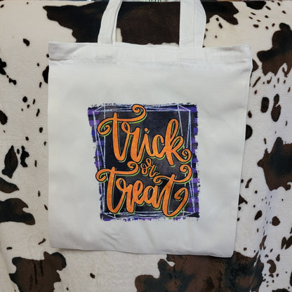 Halloween Trick Or Treat Canvas Tote Bag