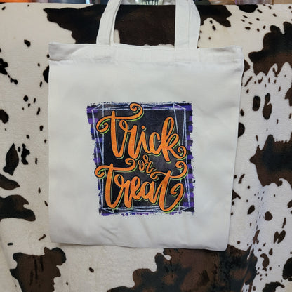 Halloween Trick Or Treat Canvas Tote Bag