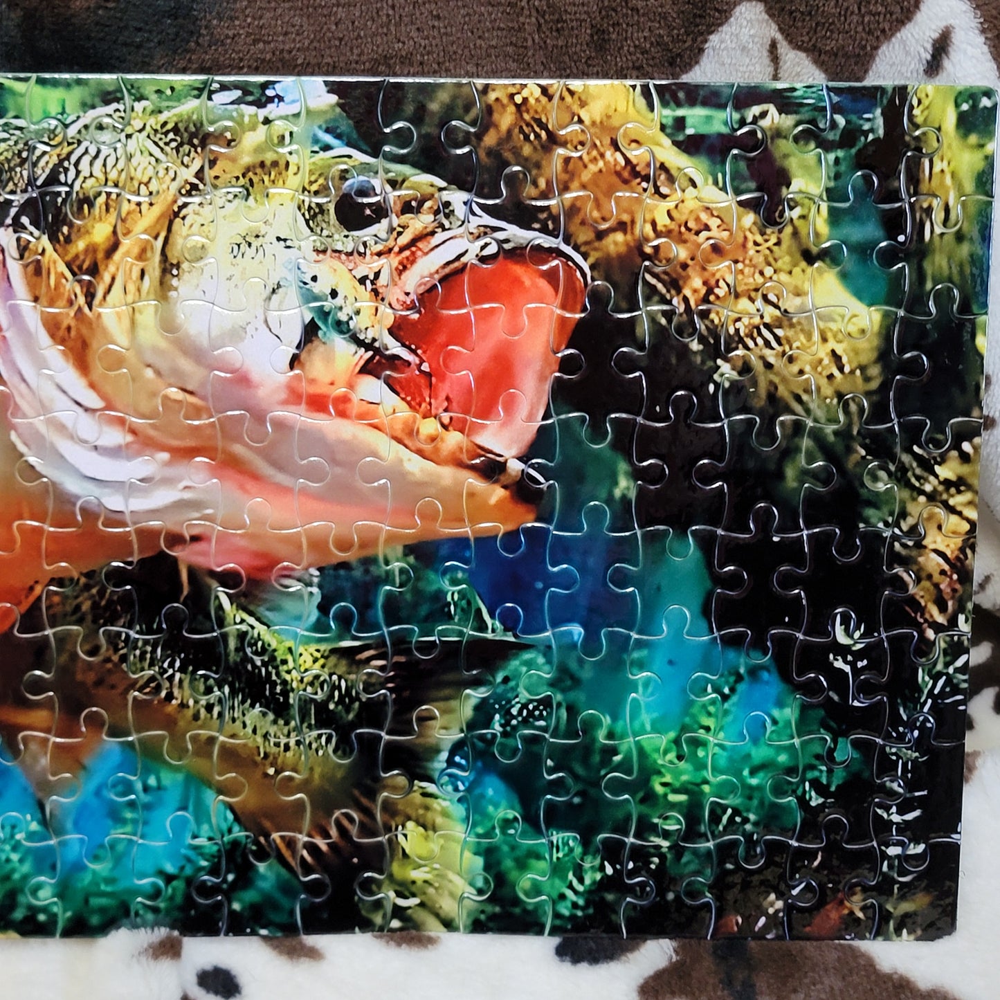 Bass Fish 120 PC Handmade Jigsaw Puzzle