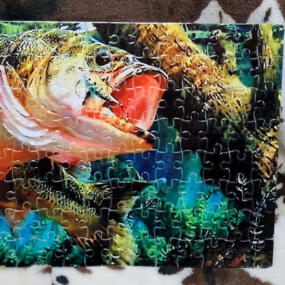 Bass Fish 120 PC Handmade Jigsaw Puzzle