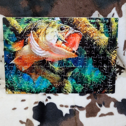 Bass Fish 120 PC Handmade Jigsaw Puzzle