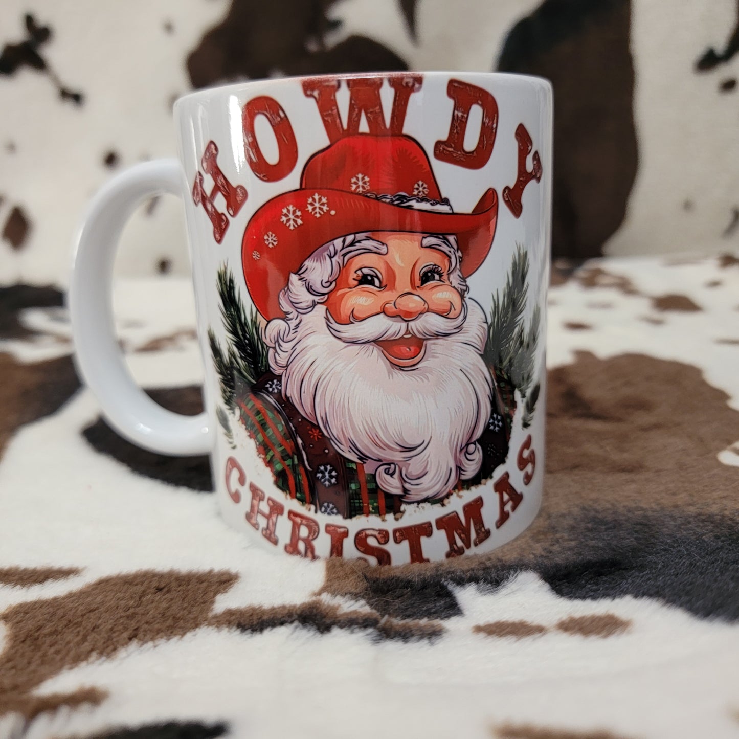 Howdy Christmas Santa Western 11oz Ceramic Coffee Mug