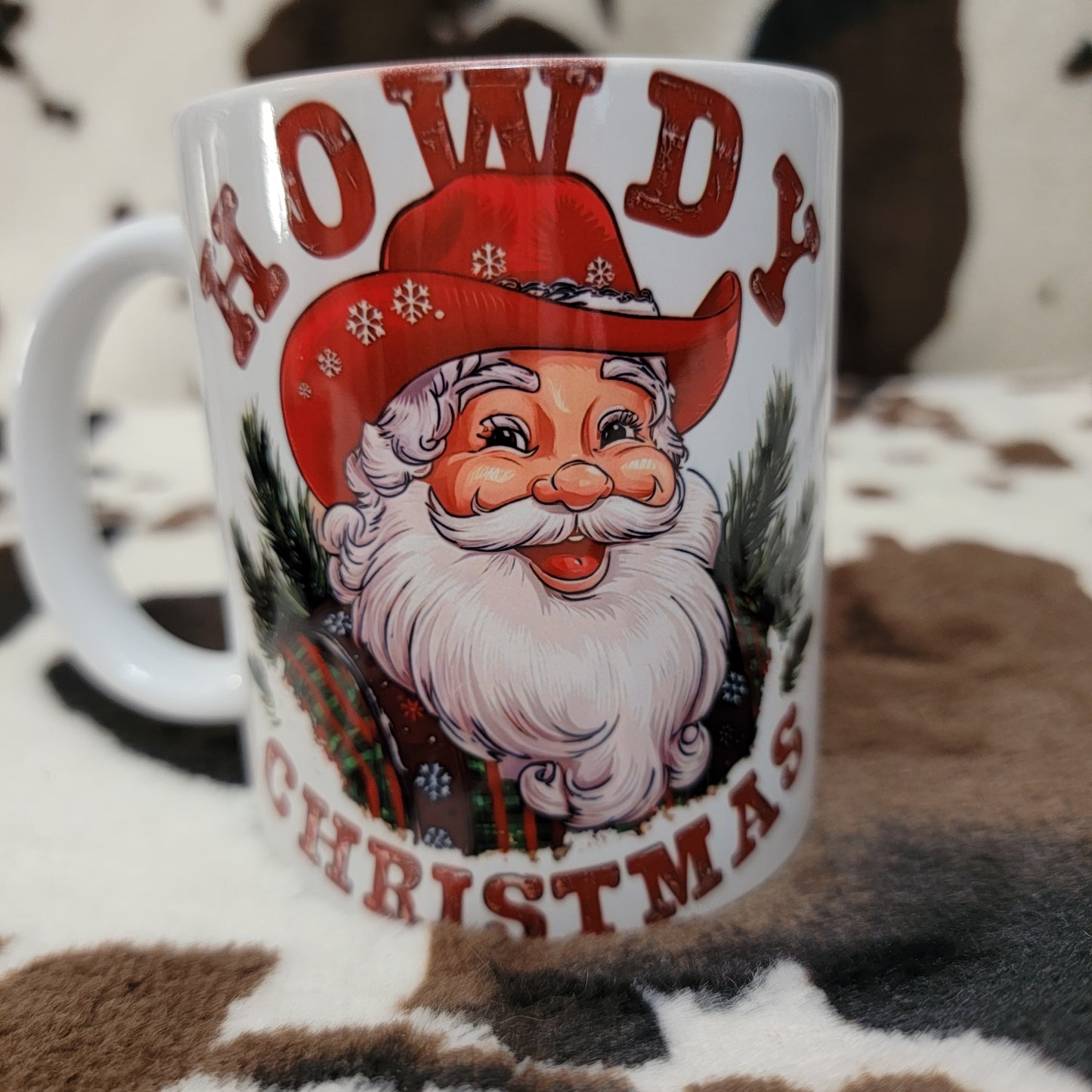 Howdy Christmas Santa Western 11oz Ceramic Coffee Mug