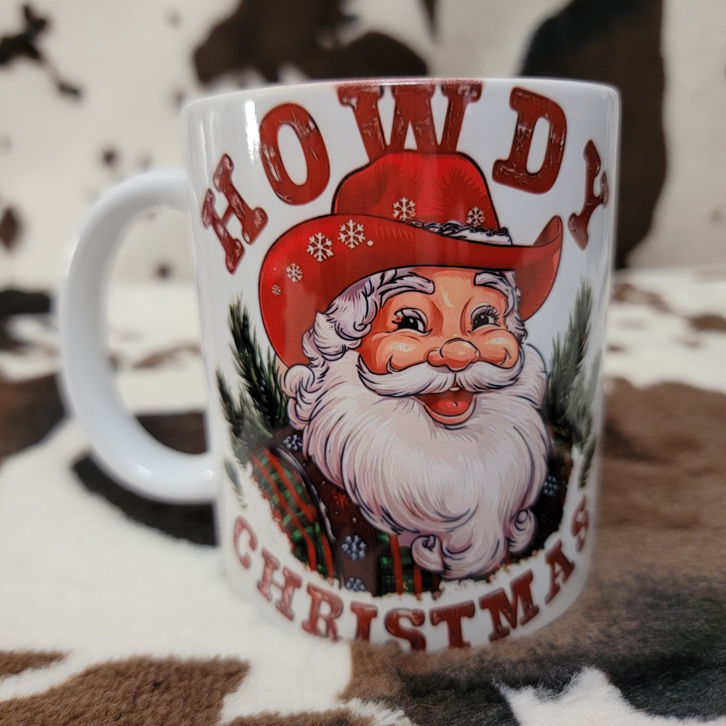 Howdy Christmas Santa Western 11oz Ceramic Coffee Mug