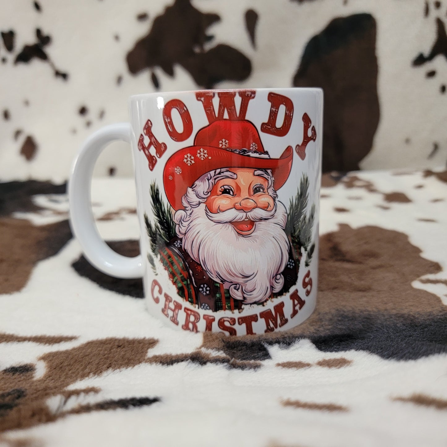 Howdy Christmas Santa Western 11oz Ceramic Coffee Mug